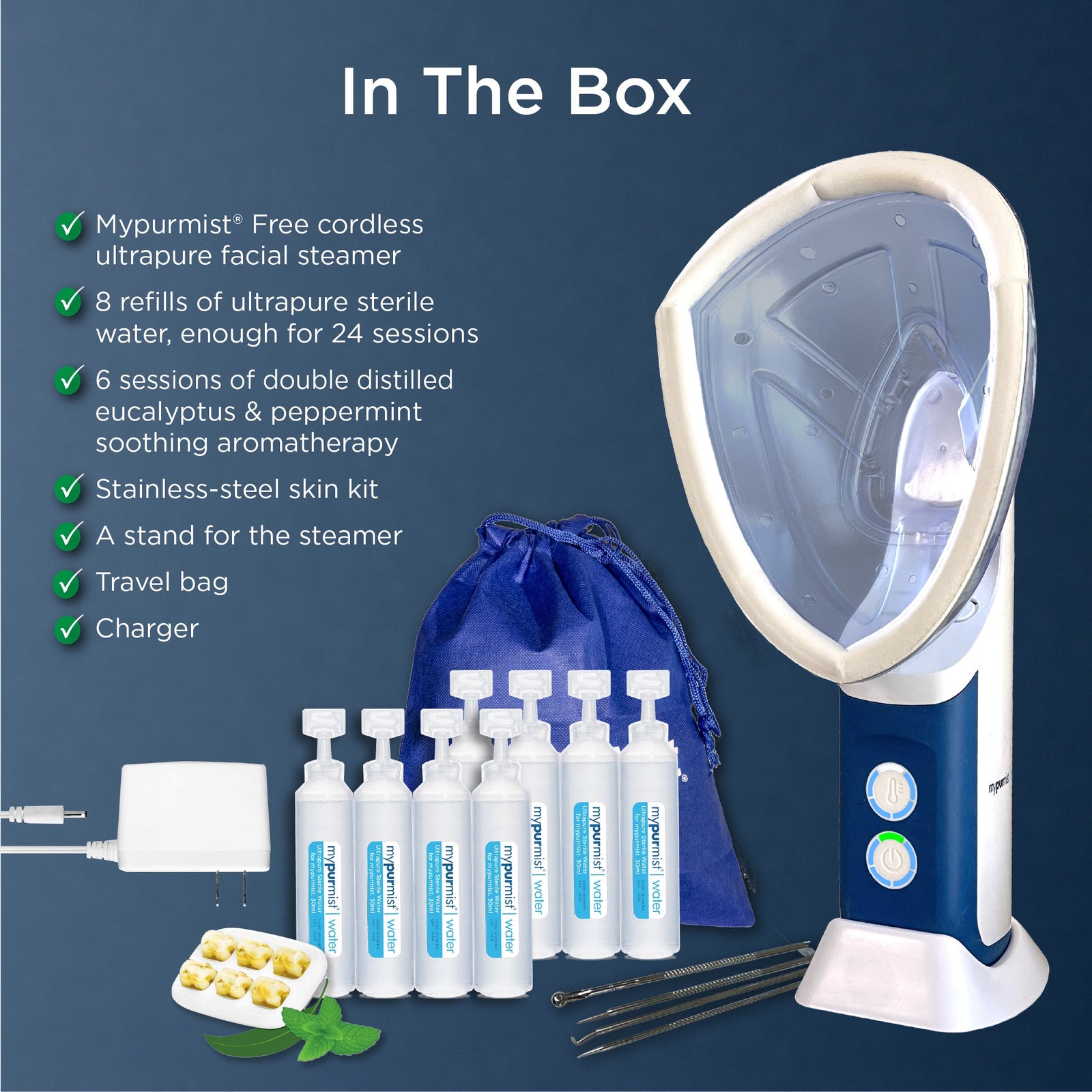 Mypurmist Free Cordless Ultrapure Facial Steamer