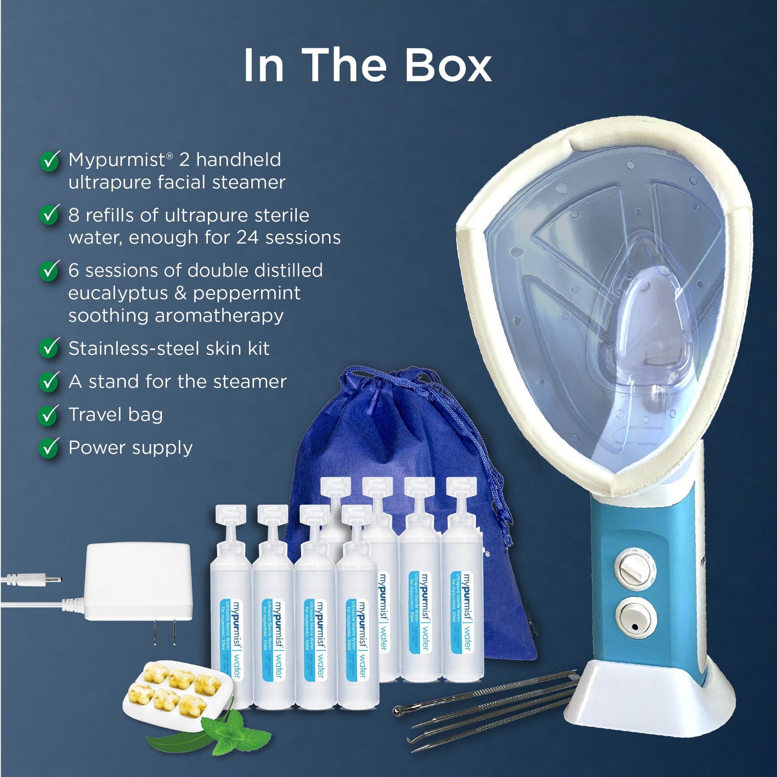 Mypurmist 2 Handheld Ultrapure Facial Steamer (plug-in)