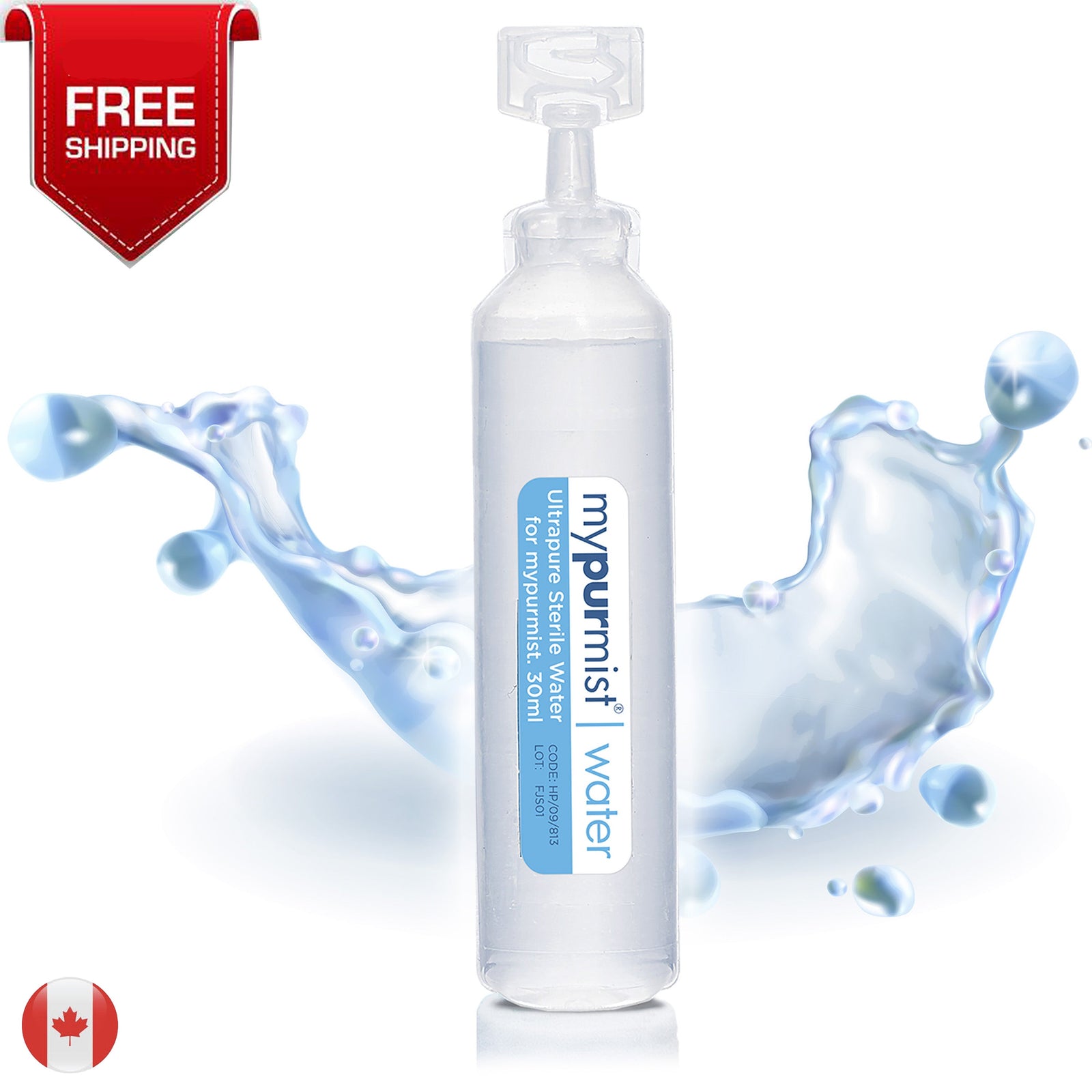 Mypurmist® Ultrapure Sterile Water - 20 refills | 100 sessions - Add to Device Purchase